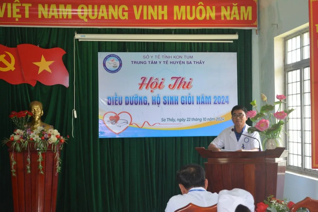 TRUNG TÂM Y TẾ HUYỆN SA THẦY TỔ CHỨC HỘI THI ĐIỀU DƯỠNG, HỘ SINH GIỎI NĂM 2024