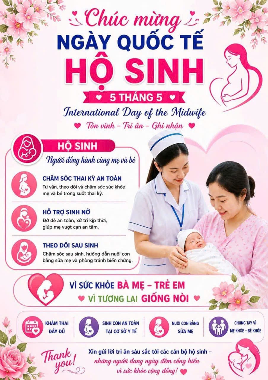 CHÚC MỪNG NGÀY QUỐC TẾ HỘ SINH 5/5