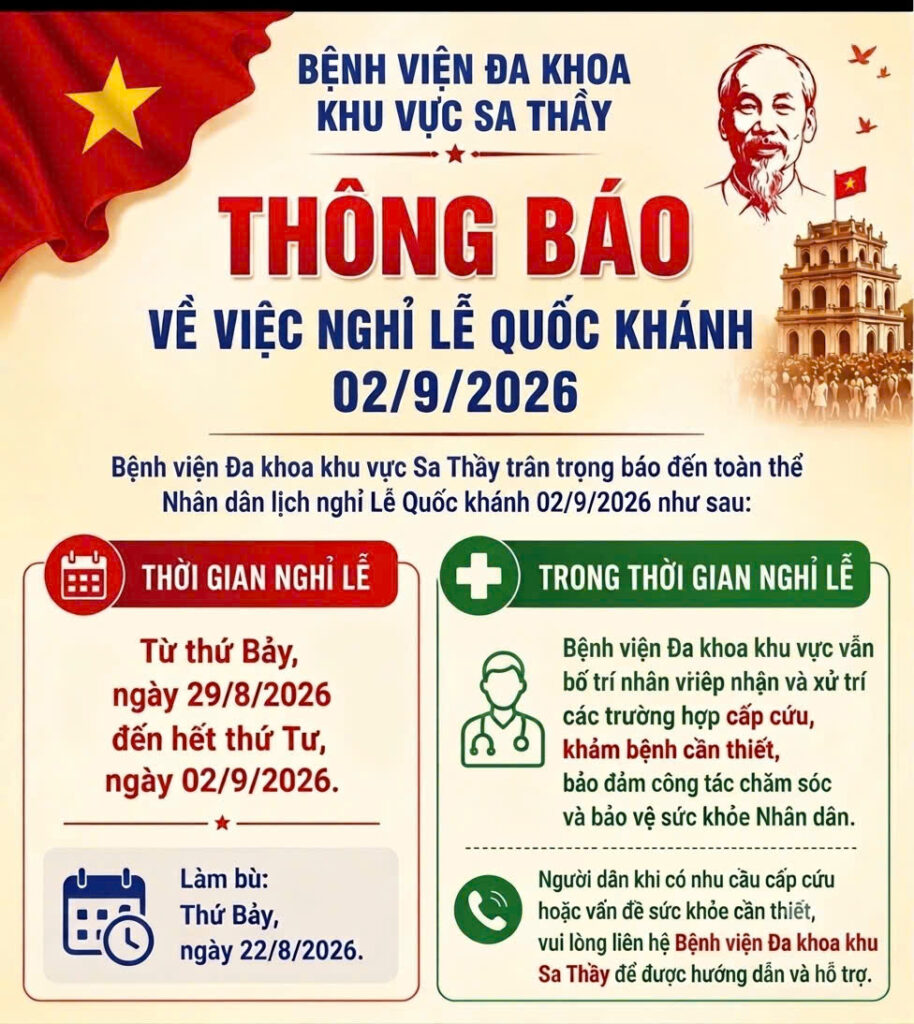 THÔNG BÁO LỊCH LÀM BÙ DỊP NGHỈ LỄ QUỐC KHÁNH 2/9/2026
